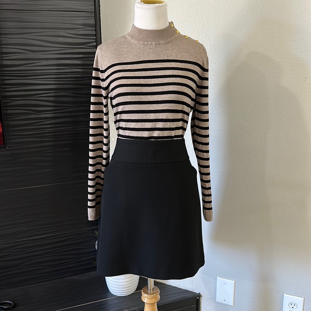 Loft black mini skirt